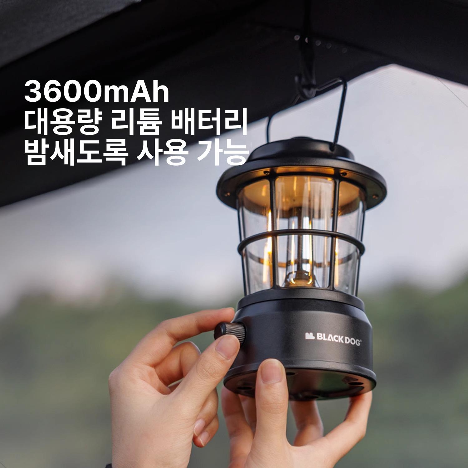 BLADOG 캠핑용 휴대용 캠핑랜턴 LED 캠핑조명 감성랜턴 손전등 캠핑용품 미니랜턴 나이트 블랙 - 상세 이미지 4