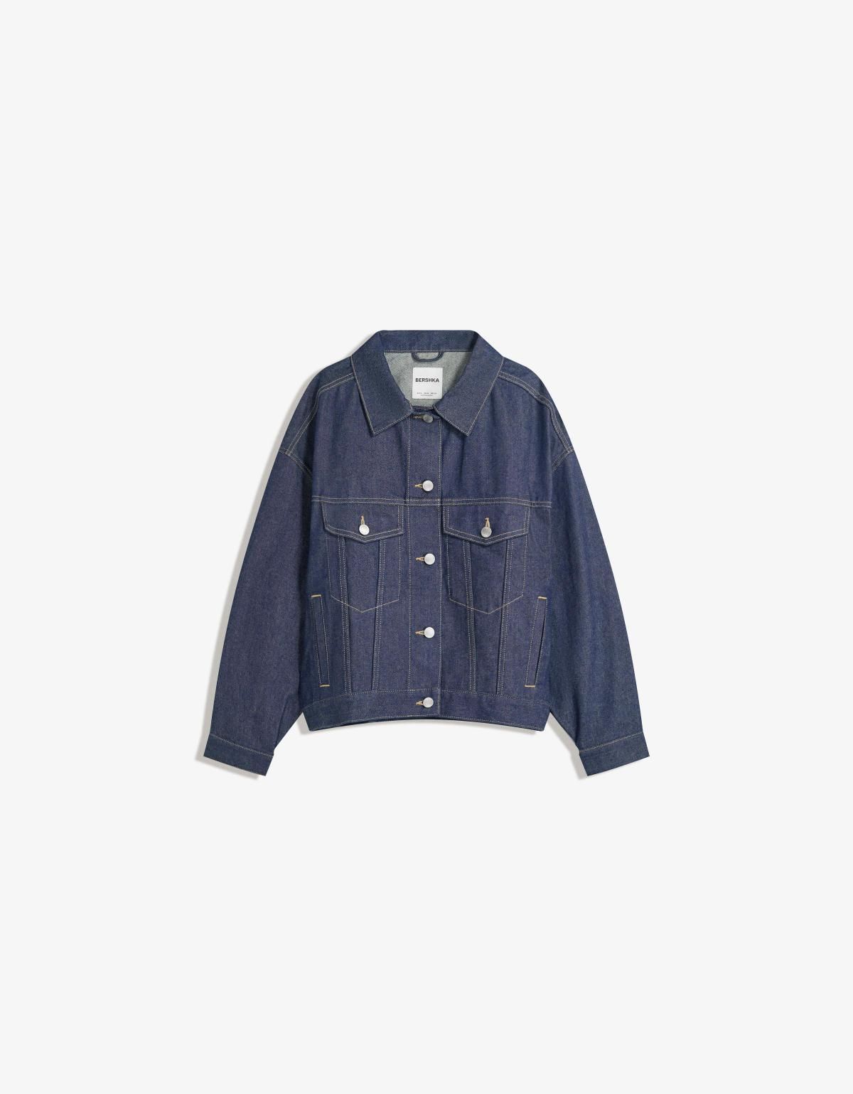버쉬카 오버핏 데님 재킷 6594/534 NAVY - 상품 이미지