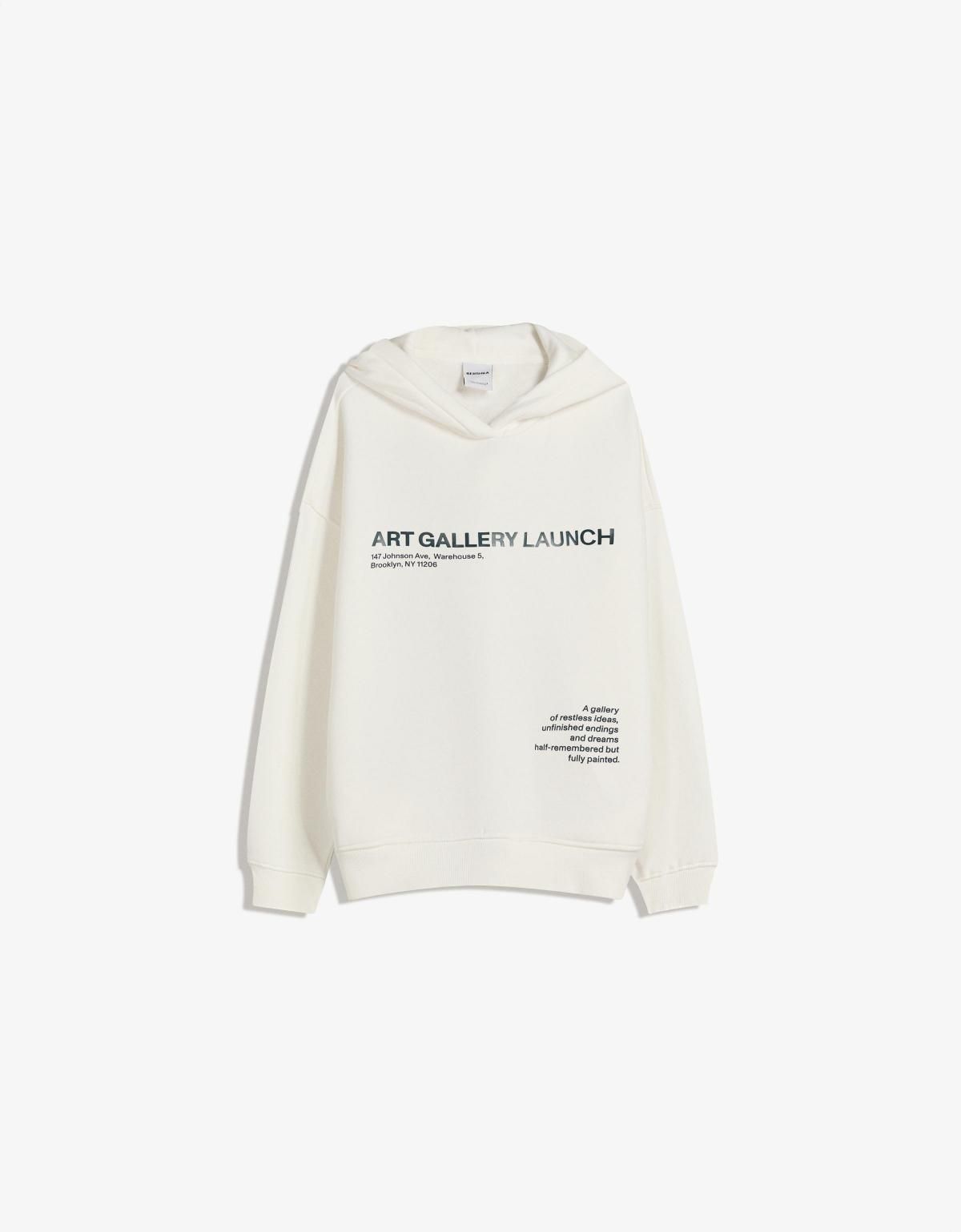 버쉬카 오버핏 프린트 화이트 후드티 7059/700 OFF WHITE - 상세 이미지 2