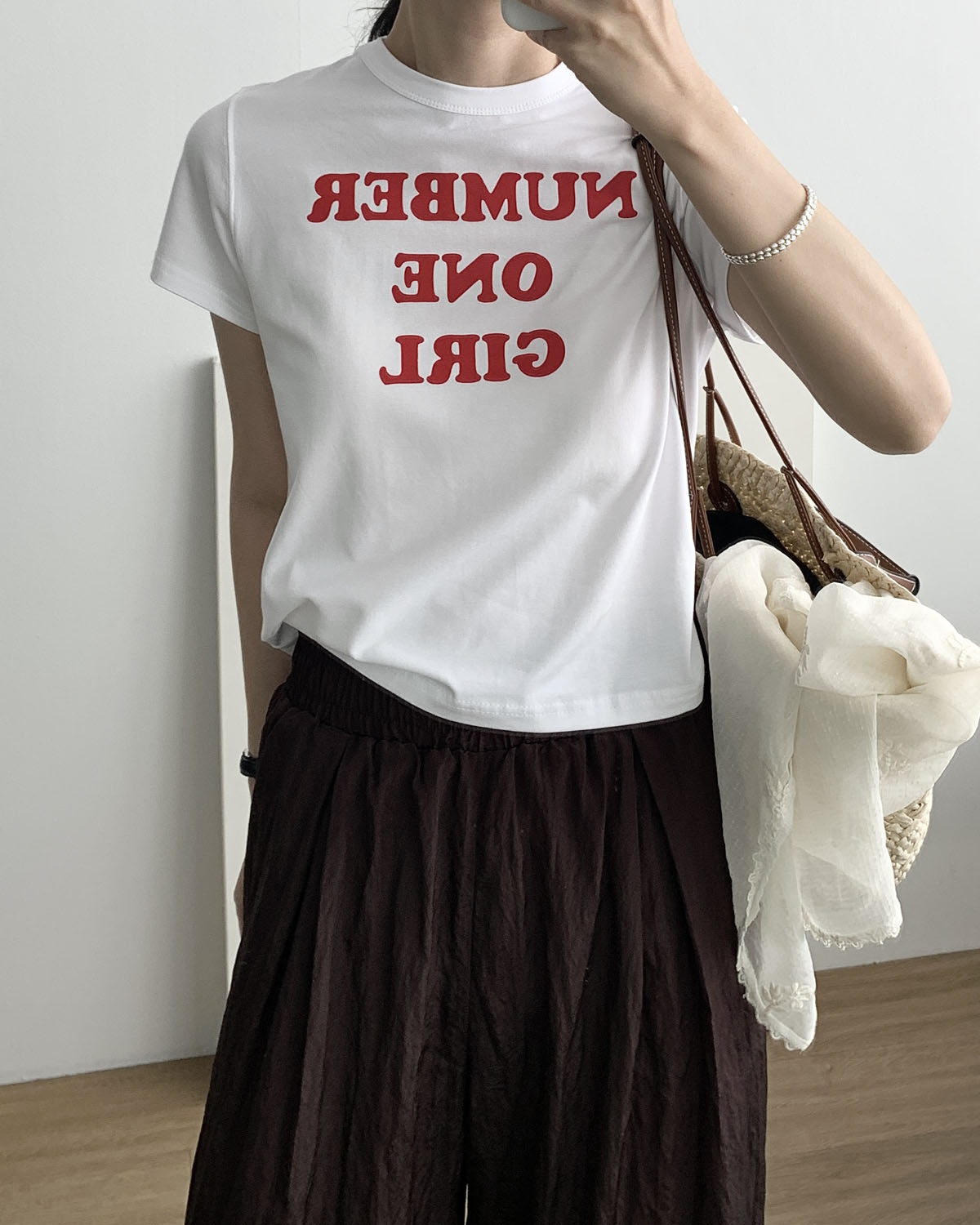 플라워 자수 스카프 레이스 시스루 사각스카프 웨어링무드 (아이보리) - 상세 이미지 5