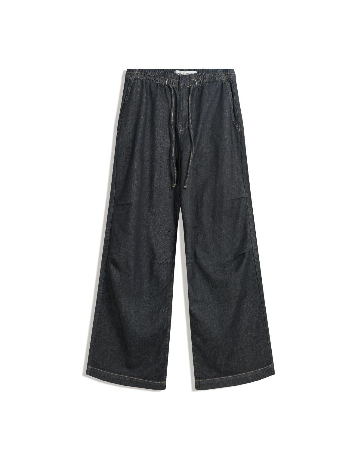버쉬카 와이드핏 데님 플리스 와이드 청바지 5034/335 NAVY - 상세 이미지 4