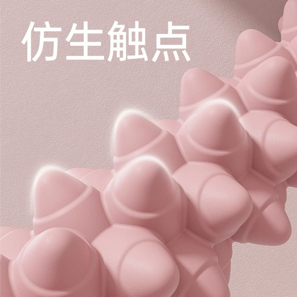 휴대용 스포츠 스트레칭 십자 돌기 경사 손잡이폼롤러 미니 B. 벚꽃 분말 4 휠 - 상세 이미지 4