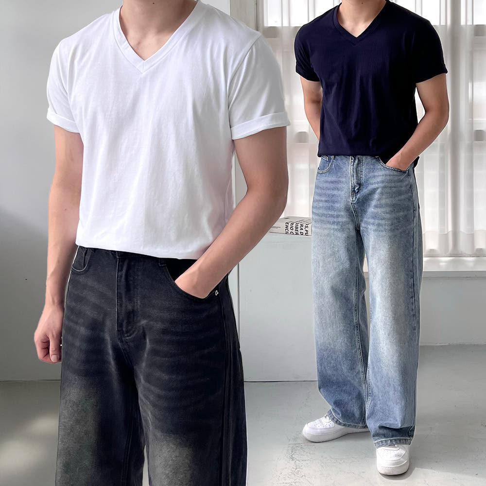 남자브이넥반팔티 무지티셔츠 20수 흰색 가격 비교 mamedro 남자브이넥반팔티 무지티셔츠 20수 흰색