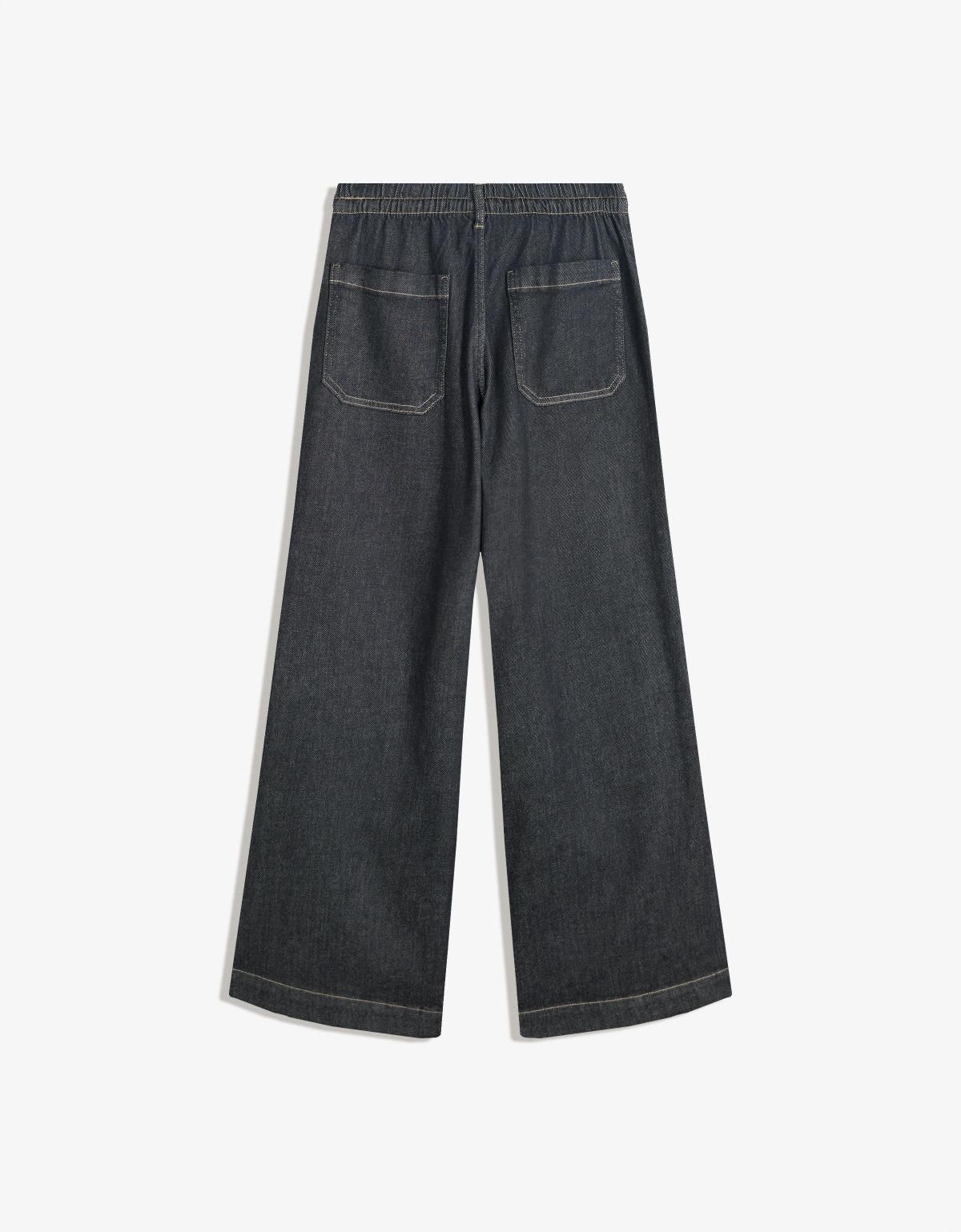 버쉬카 와이드핏 데님 플리스 와이드 청바지 5034/335 NAVY - 상세 이미지 3