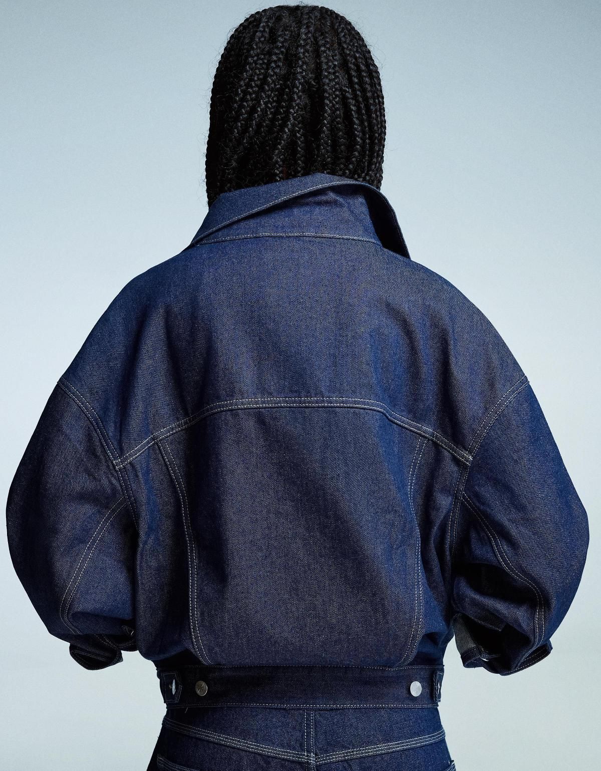 버쉬카 오버핏 데님 재킷 6594/534 NAVY - 상세 이미지 2