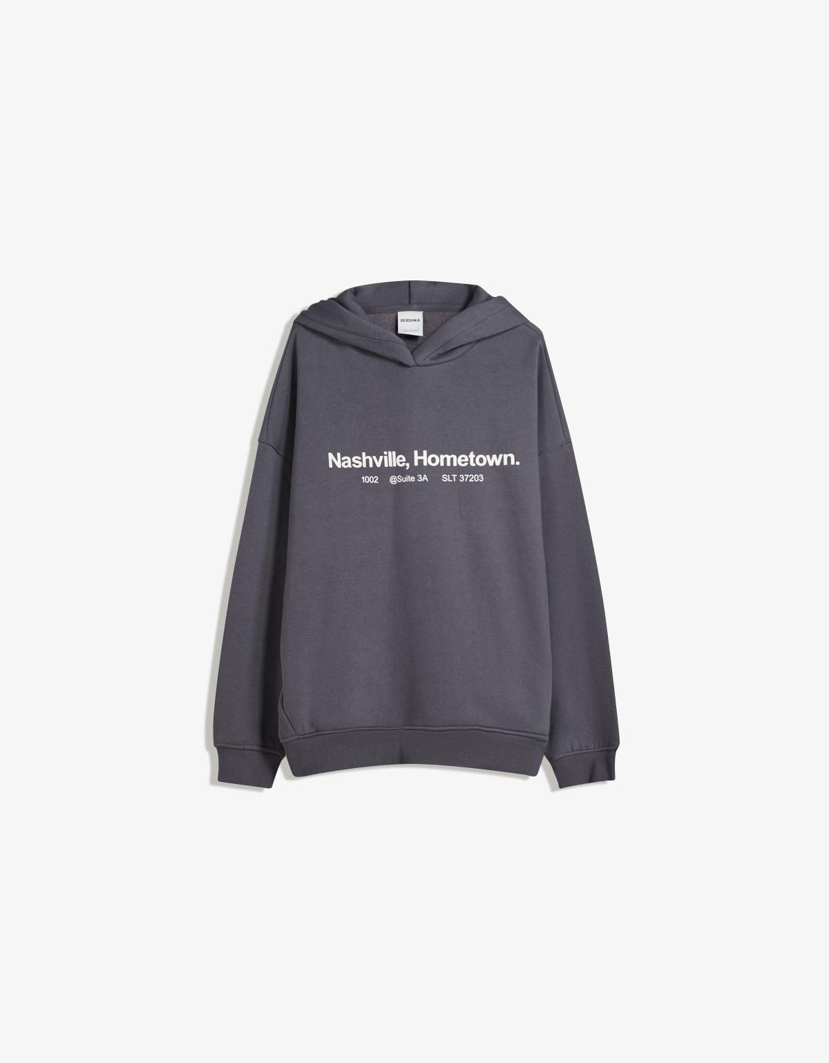 버쉬카 프린트 캐주얼 후드티 7059/700 DARK GREY - 상품 이미지