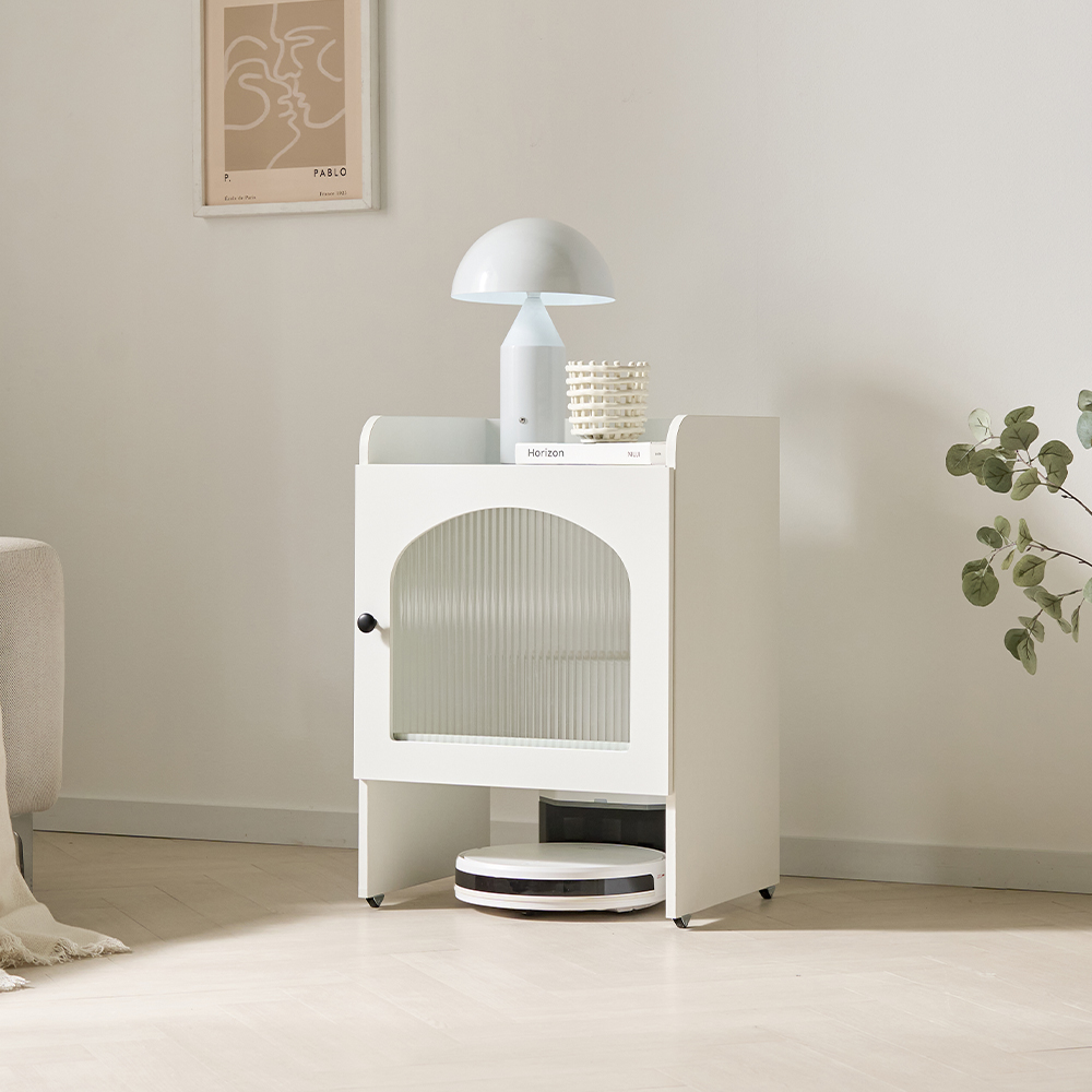 로봇청소기장 로보락 보관함 집 로봇청소기 수납장 협탁 선반