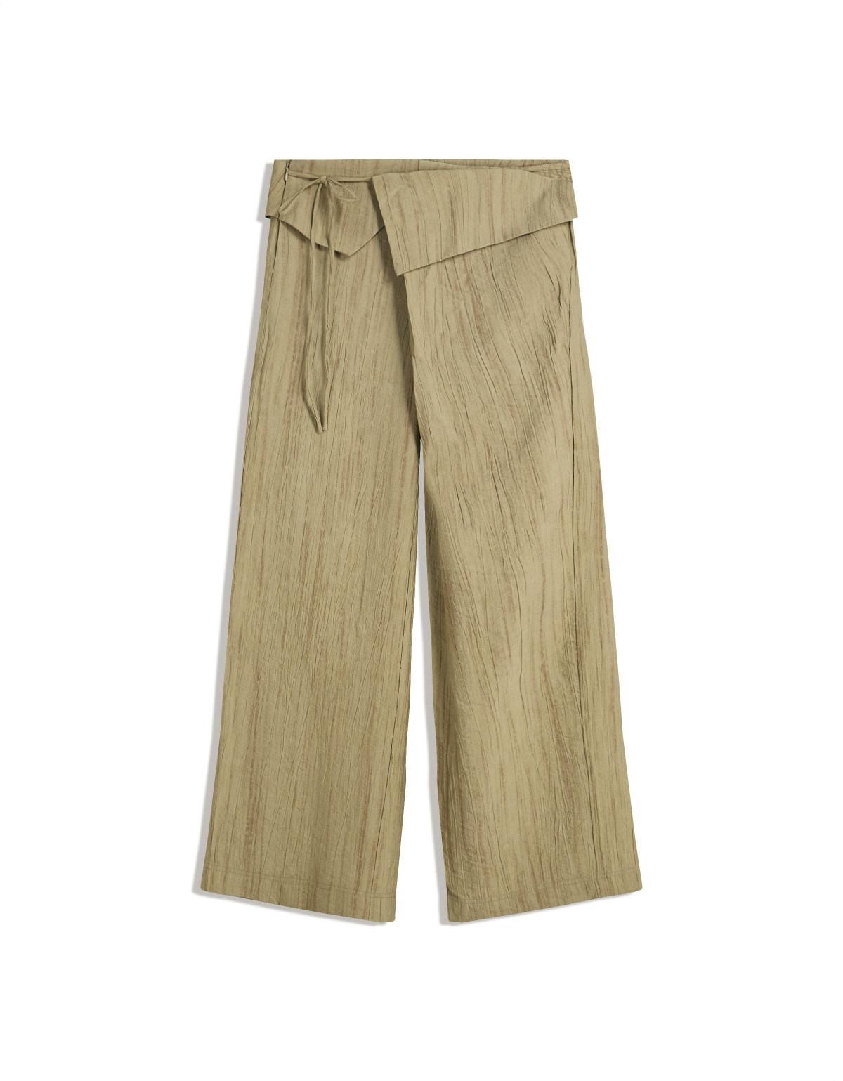 버쉬카 텍스처 와이드 웨이스트 팬츠 5109/710 KHAKI - 메인 이미지