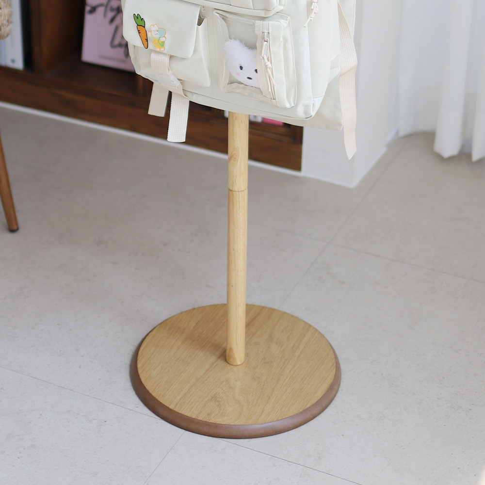 [덕하우스] 원목 가방 책가방 핸드백 걸이 로우 스탠드 행거 행어 다용도 거치대