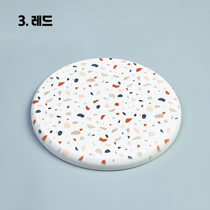 5개 세트 티 코스터 홀더 컵받침 종이컵 홀더 만들기 규조토 대리석 전통 잔받침 유리 잔 - 상세 이미지 4