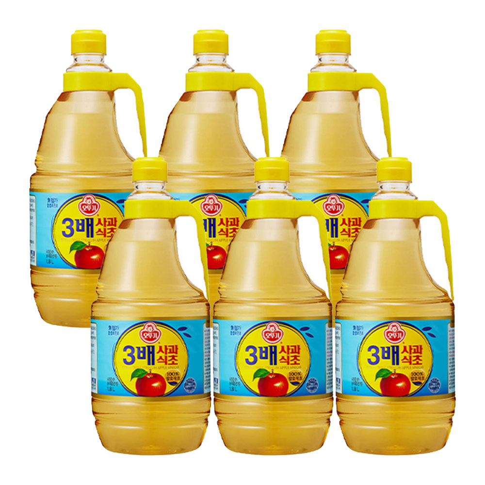 오뚜기 3배 사과식초 1.8L, 6개