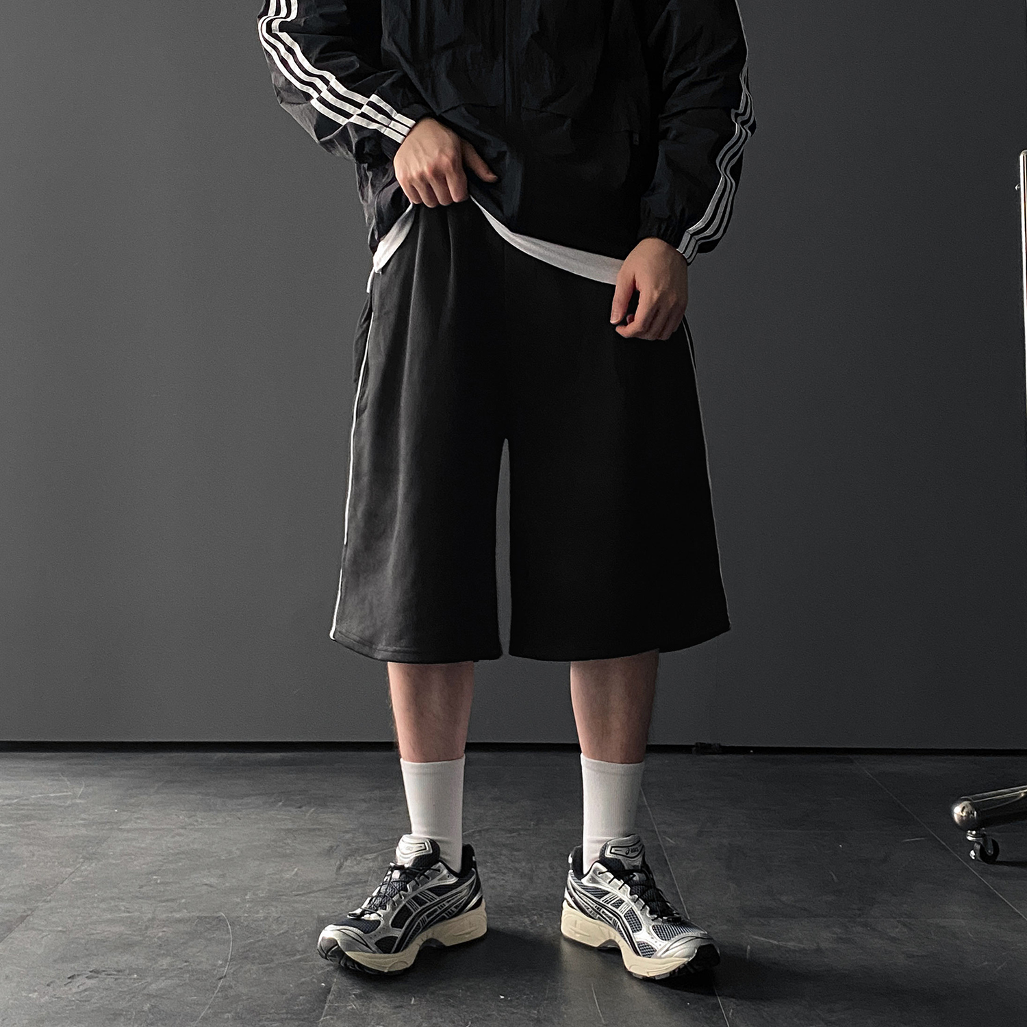 남성버뮤다팬츠 남자7부반바지 와이드반바지 - 상세 이미지 4