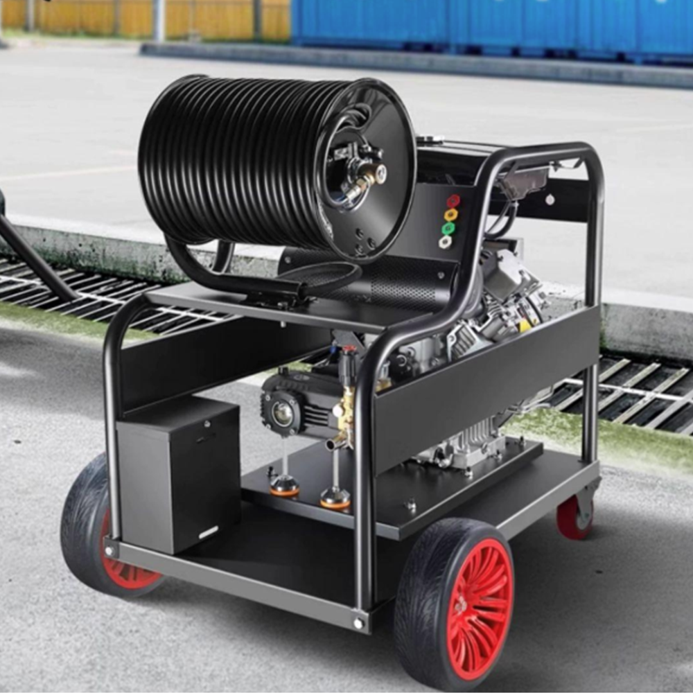 220v 고압 세척기 5.5kw 리판 가솔린 쌍기통 70리터 청소 550mm - 메인 이미지