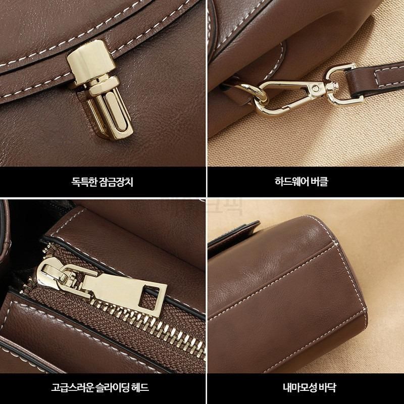 여성용 크로스백 다용도 가방 경량 디자인 출퇴근용 소형 가방 깔끔한 데일리 캐주얼백 여행용 가볍게 들기 좋은 고급스러운 느낌 - 상세 이미지 3