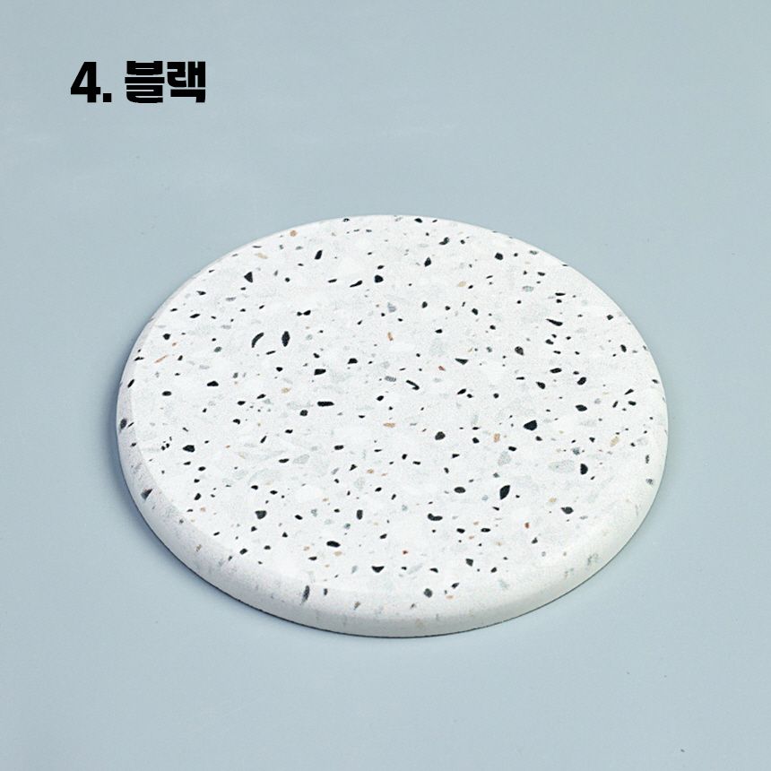 5개 세트 티 코스터 홀더 컵받침 종이컵 홀더 만들기 규조토 대리석 전통 잔받침 유리 잔 - 상세 이미지 5