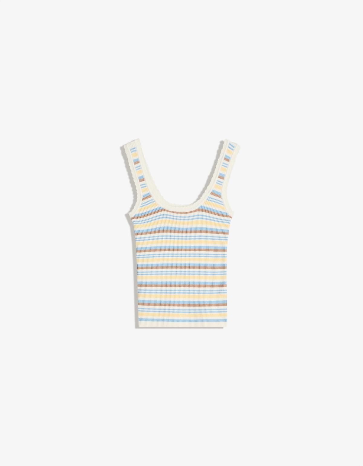 버쉬카 멀티스트라이프 민소매 탑 8891/653 CREAM - 상세 이미지 5