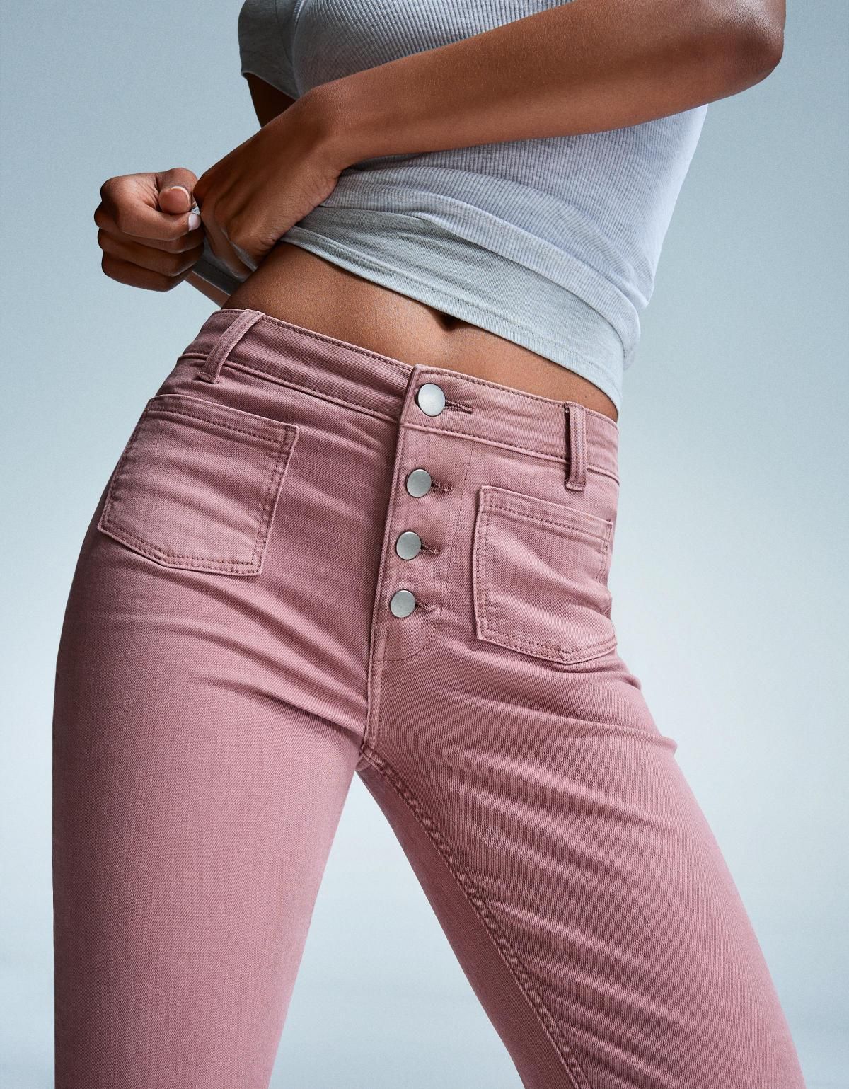 버쉬카 페미닌 크롭 부츠컷 핑크 팬츠 5040/352 PINK - 상세 이미지 2