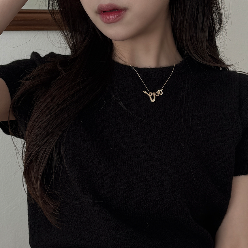 찰랑시 랩다이아 스네이크 뱀 목걸이 14k 18k 연예인 착용 - 상세 이미지 5