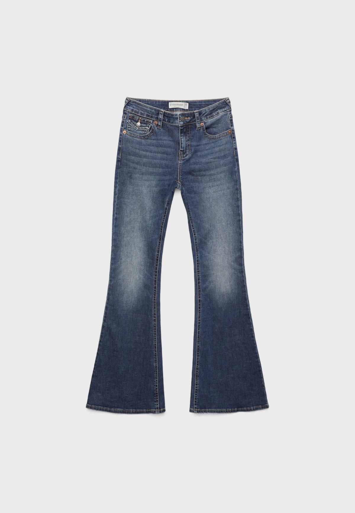스트라디바리우스 Y2K 부츠컷 로우라이즈 데님 플레어 진 4874/808 MEDIUM DENIM WASH - 상세 이미지 2