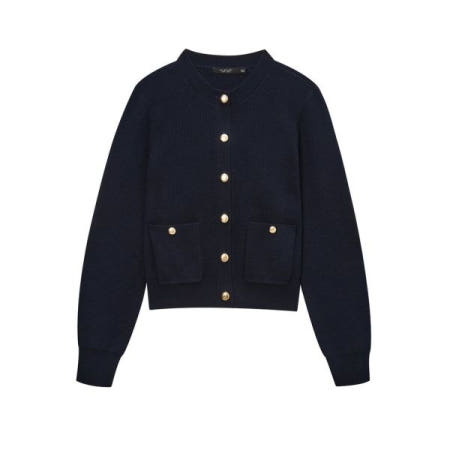 여성 세트 SET 네이비 골드 버튼 울혼방 포켓 가디건&미니 니트 스커트-235572