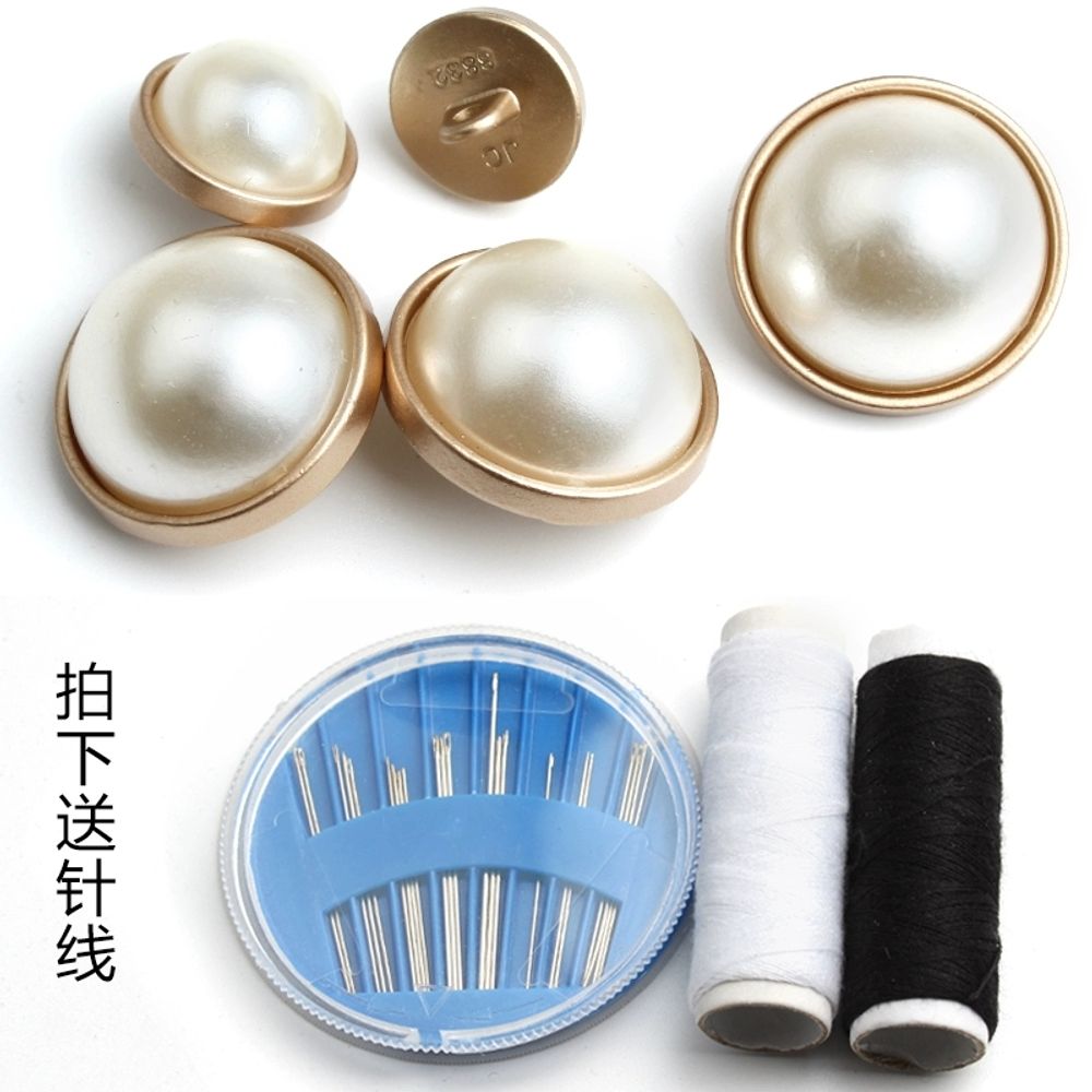 고급단추 가짜 재봉 여성 10mm 생일 플라스틱 인공 단추 장식 A. 12.5mm6개바늘실 - 상세 이미지 4