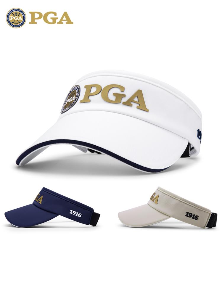 PGA 여성 골프 모자 자외선차단 통풍 흡습 기능성 썬바이저 오픈탑 썬캡 라운딩 필수템 - 상품 이미지