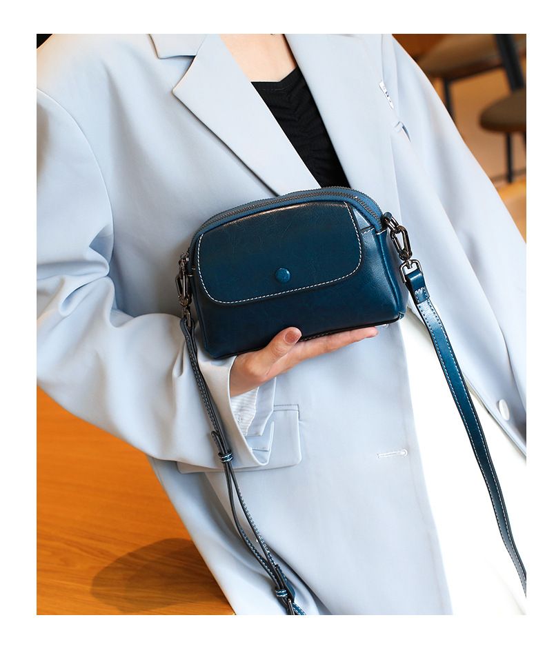 여성 가죽 미니백 고급스러운 숄더백 데일리 휴대폰 가방 여행용 크로스백 깔끔한 디자인