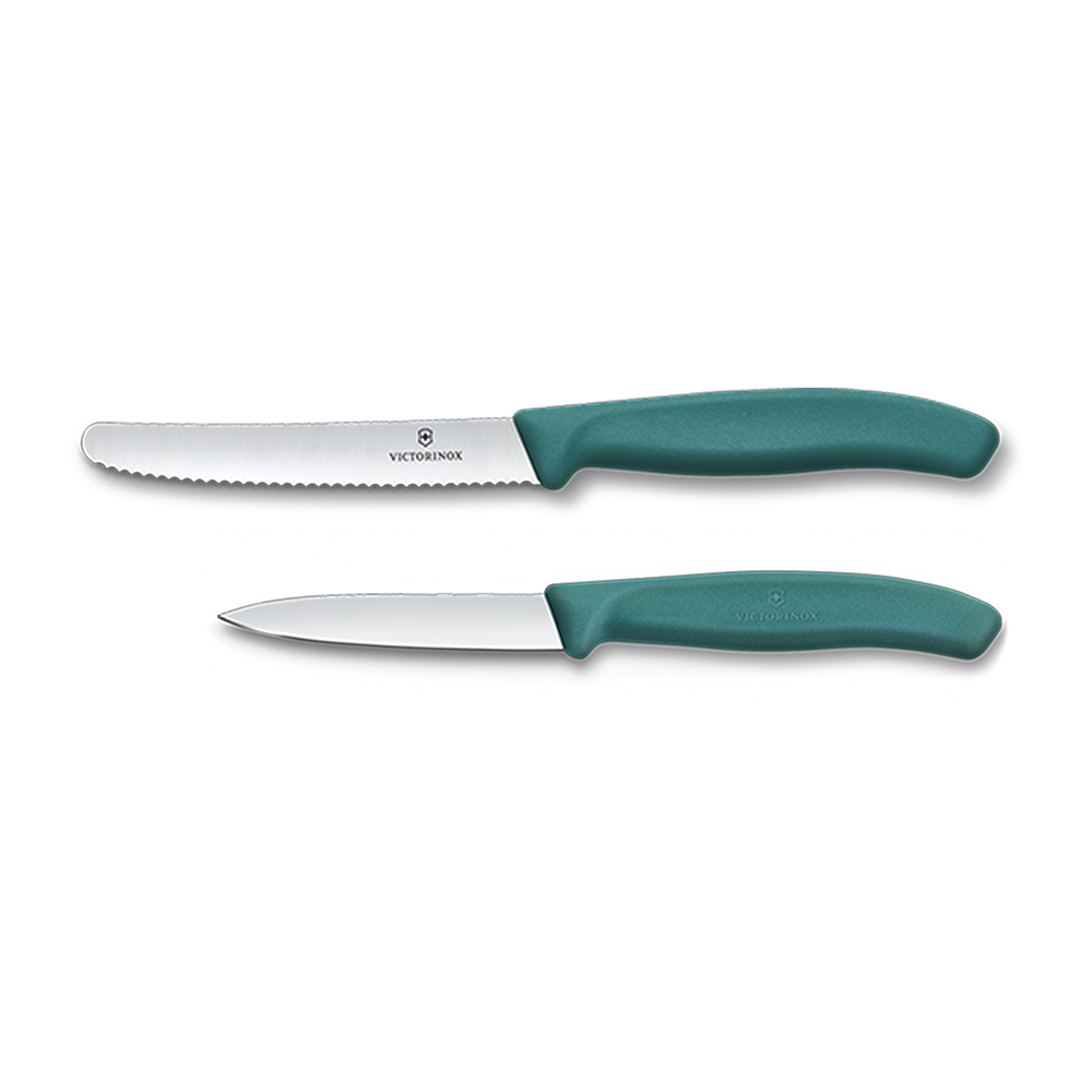 빅토리녹스 스위스 클래식 물결/일자 날 과도 2종 세트 8/11cm 그린 6.7114.2C1 - 상품 이미지