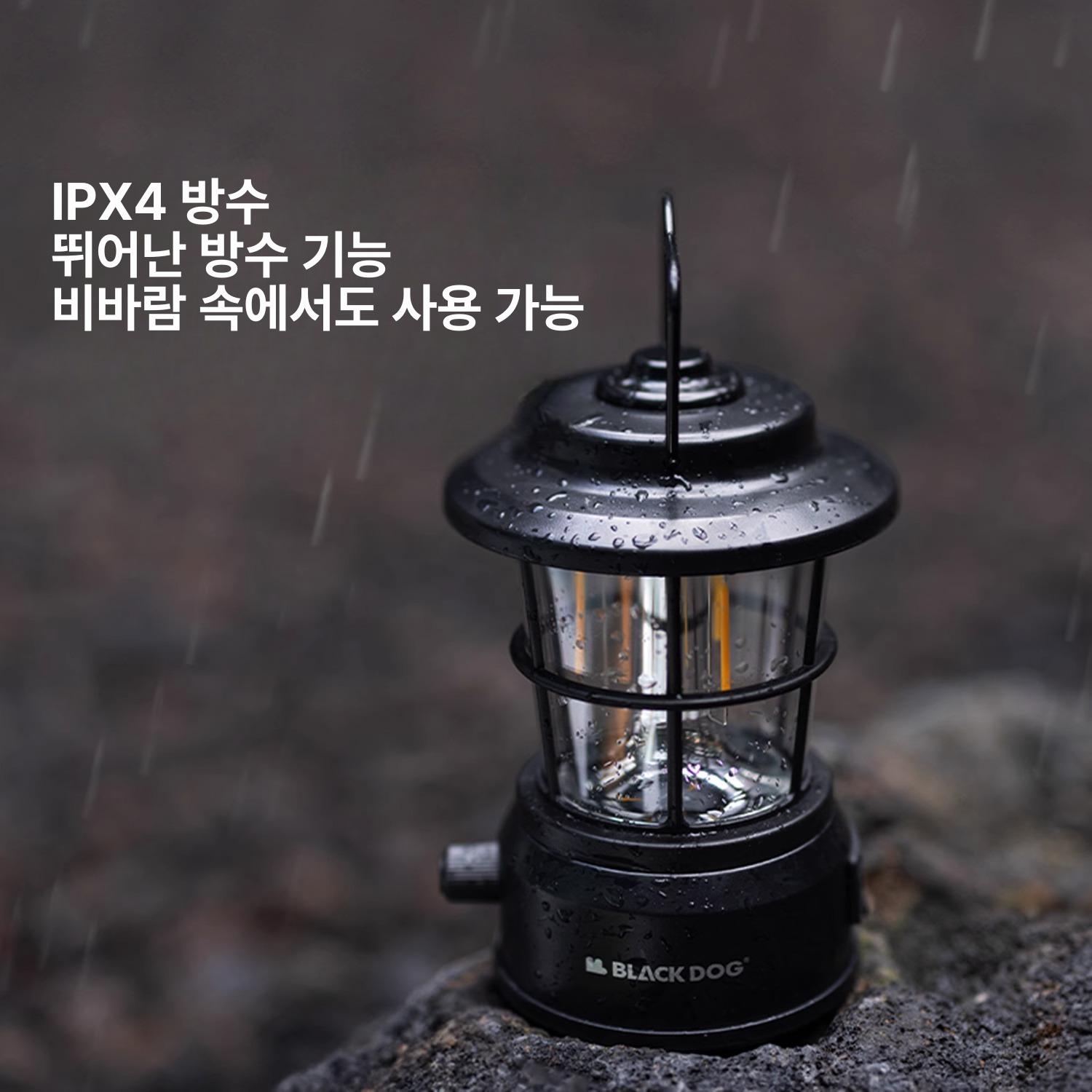 BLADOG 캠핑용 휴대용 캠핑랜턴 LED 캠핑조명 감성랜턴 손전등 캠핑용품 미니랜턴 나이트 블랙 - 상세 이미지 2