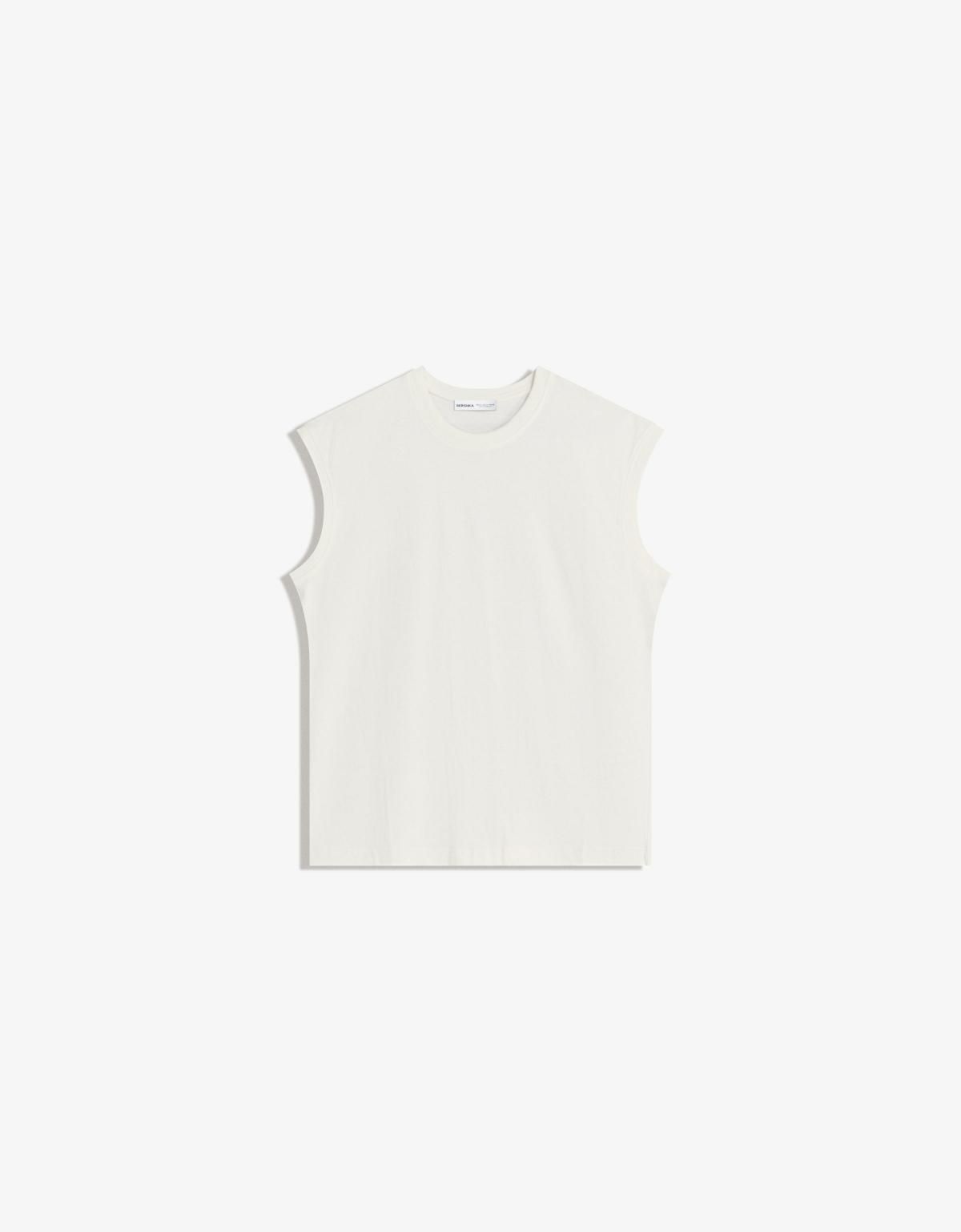 버쉬카 미니멀 화이트 민소매 탑 7594/093 OFF WHITE - 상세 이미지 3