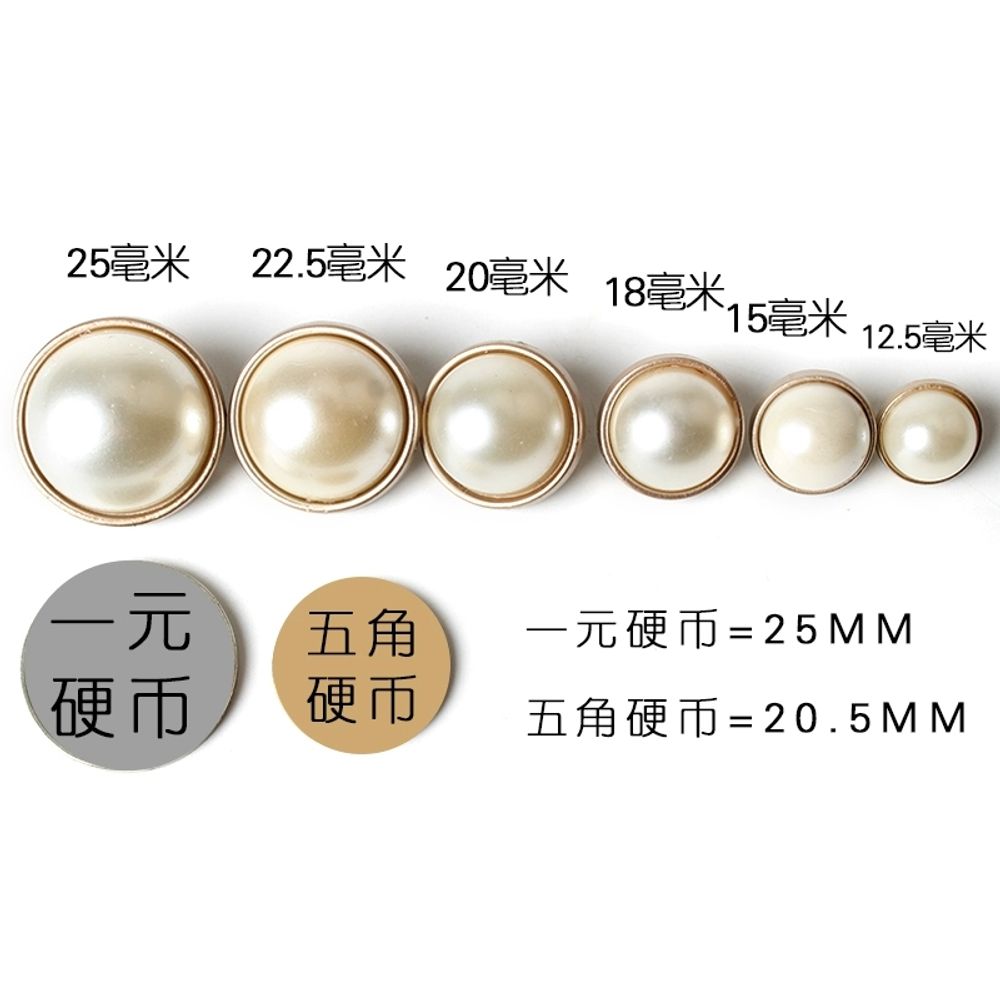 고급단추 가짜 재봉 여성 10mm 생일 플라스틱 인공 단추 장식 A. 12.5mm6개바늘실 - 상세 이미지 3