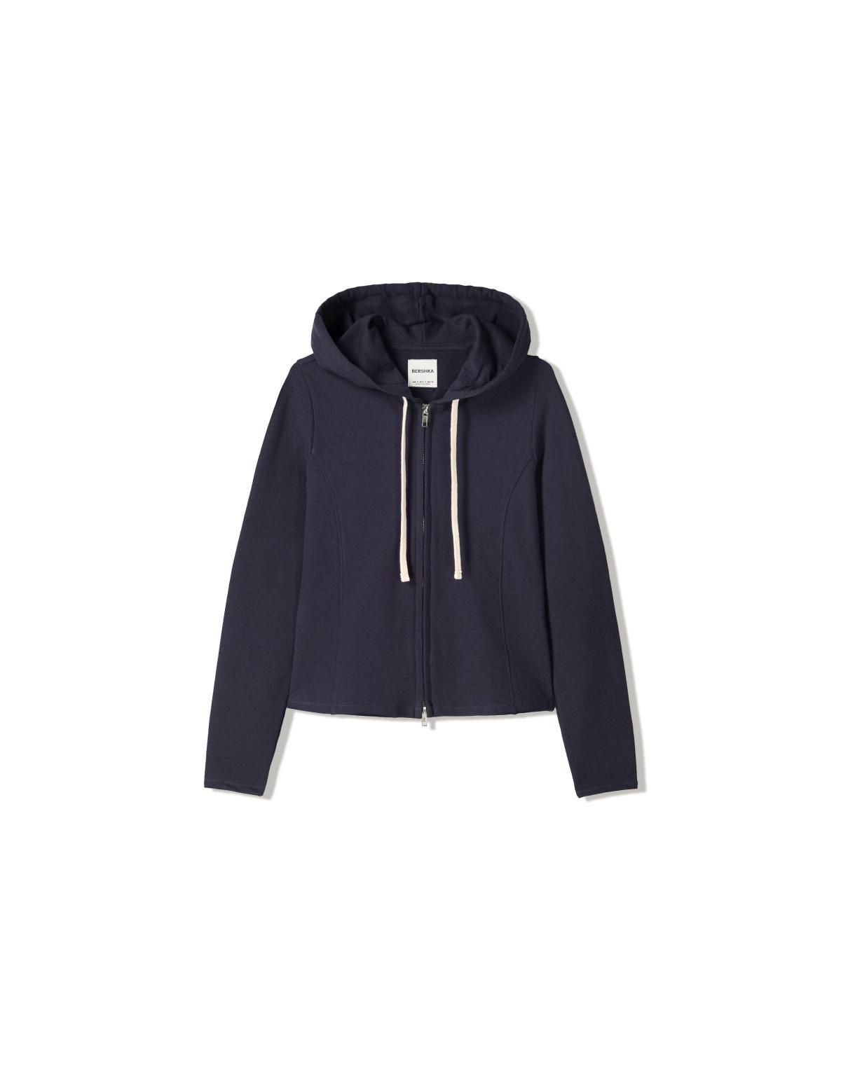 버쉬카 베이직 캐주얼 집업 후드티 7004/478 NAVY - 상세 이미지 3