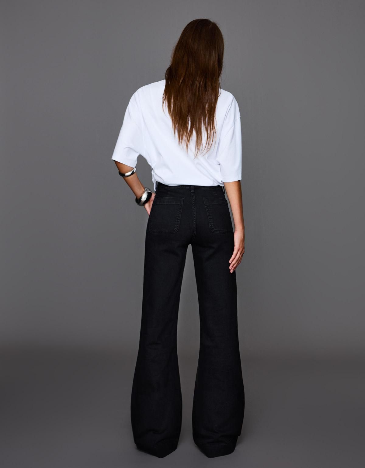 버쉬카 심리스 와이드핏 블랙 데님 포켓 청바지 5043/335 BLACK - 상세 이미지 3