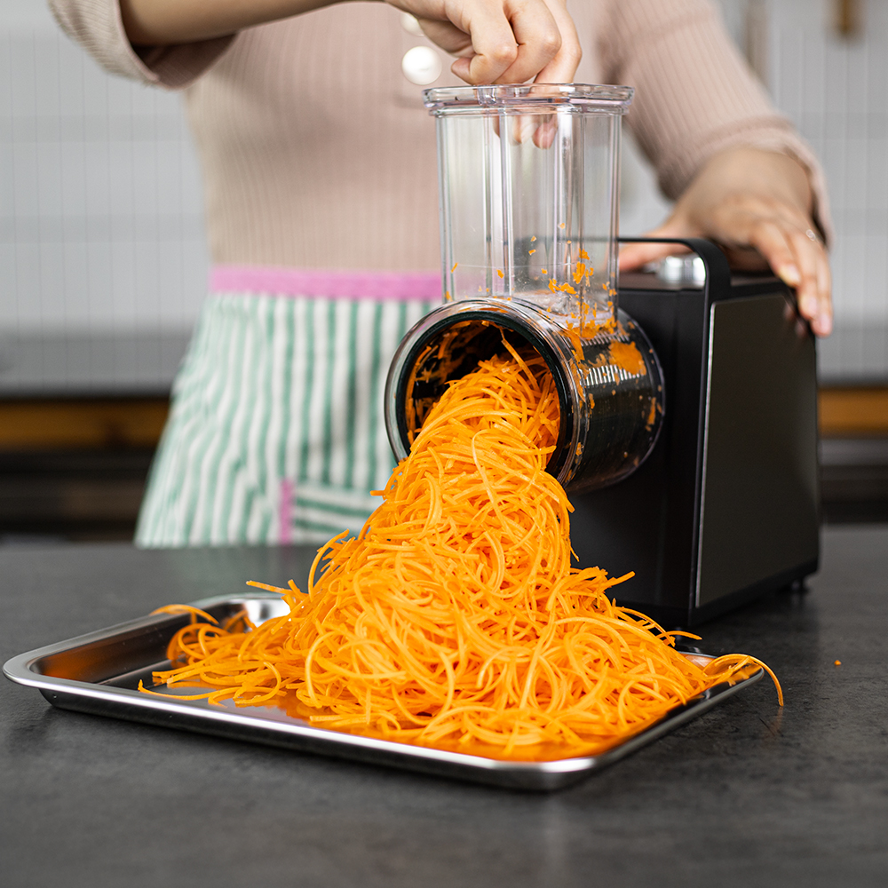 리빙디노 전동채칼 채써는기계 무생채 당근 야채 자동 채칼 오토 슬라이서