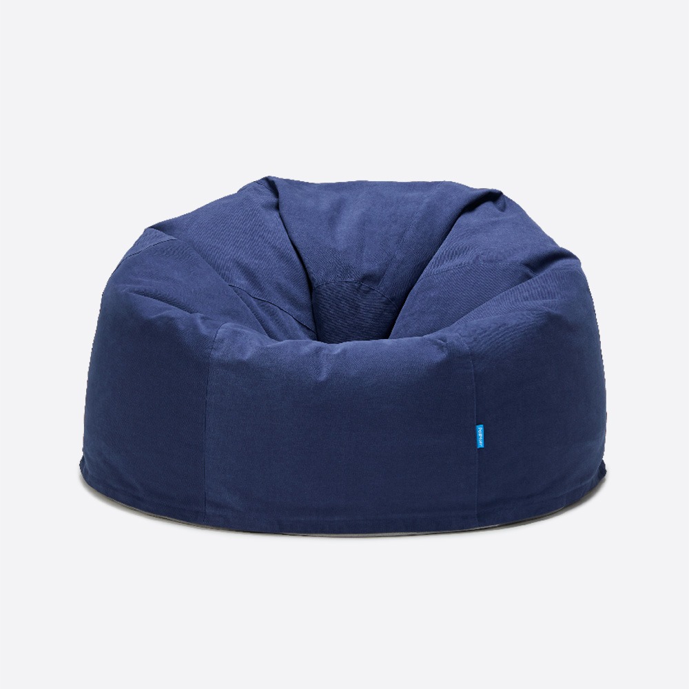 폴리몰리 빈백소파 1인용 904C 순면 독서 수유 쇼파, 클래식 블루 (메시속커버, 선택안함)