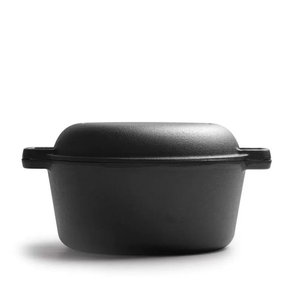 빵굽는 무쇠냄비 베이킹 무코팅 르쿠루제 블랙 A. 손잡이 2개가 달린 26cm 이중용 냄비 - 상세 이미지 2