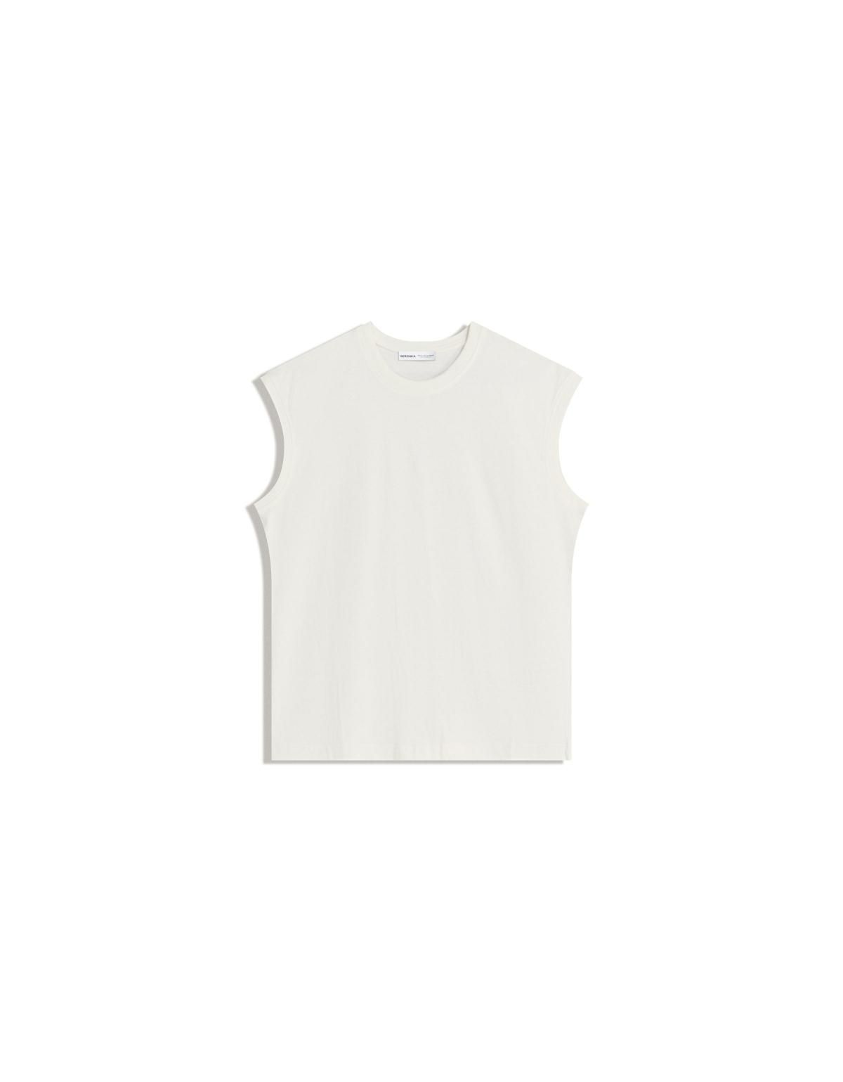 버쉬카 미니멀 화이트 민소매 탑 7594/093 OFF WHITE - 상품 이미지