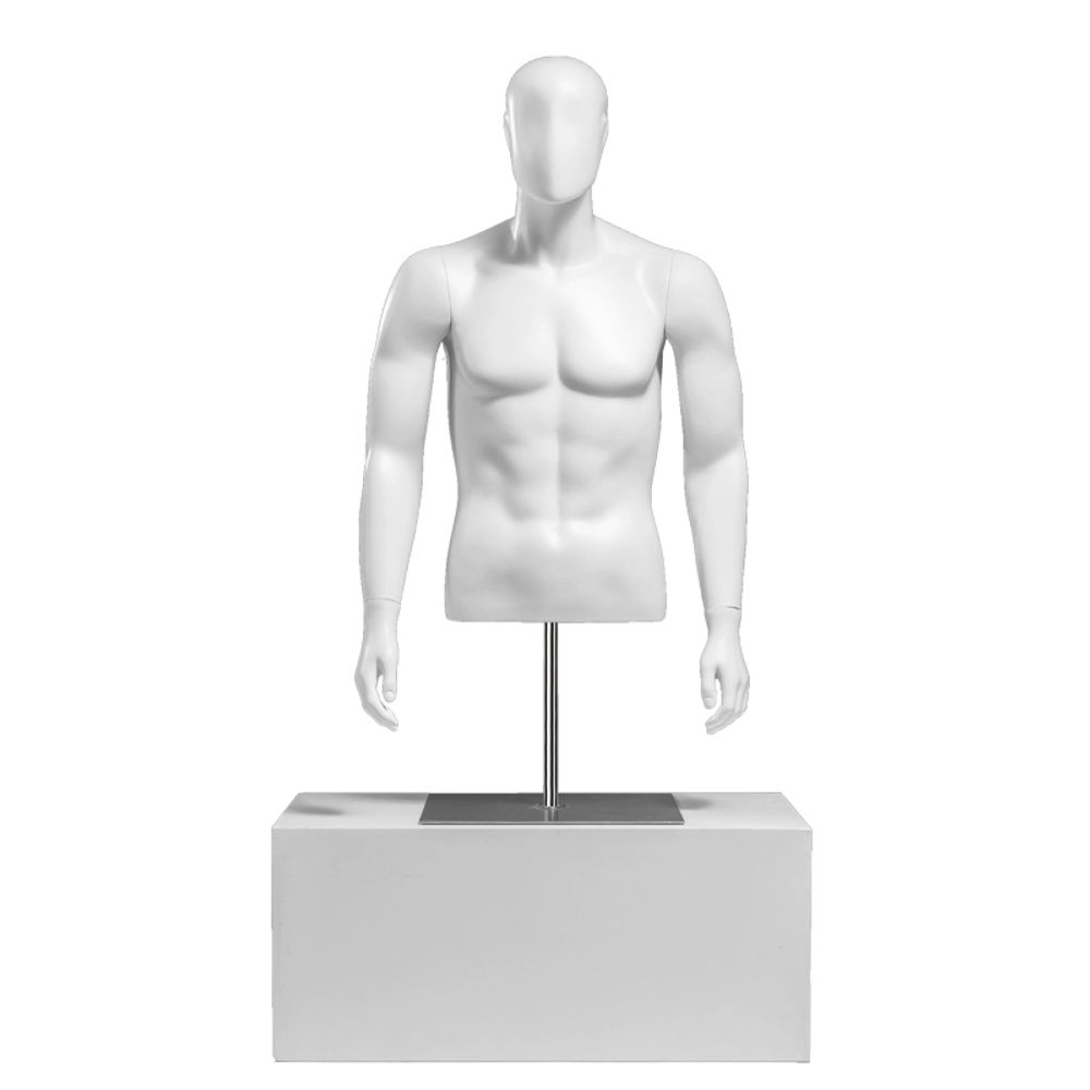 상반신 마네킹 3d 입체 누끼 촬영 촬영용 A. 백인 남성 모델 실버 스퀘어 플레이트 이미지 6
