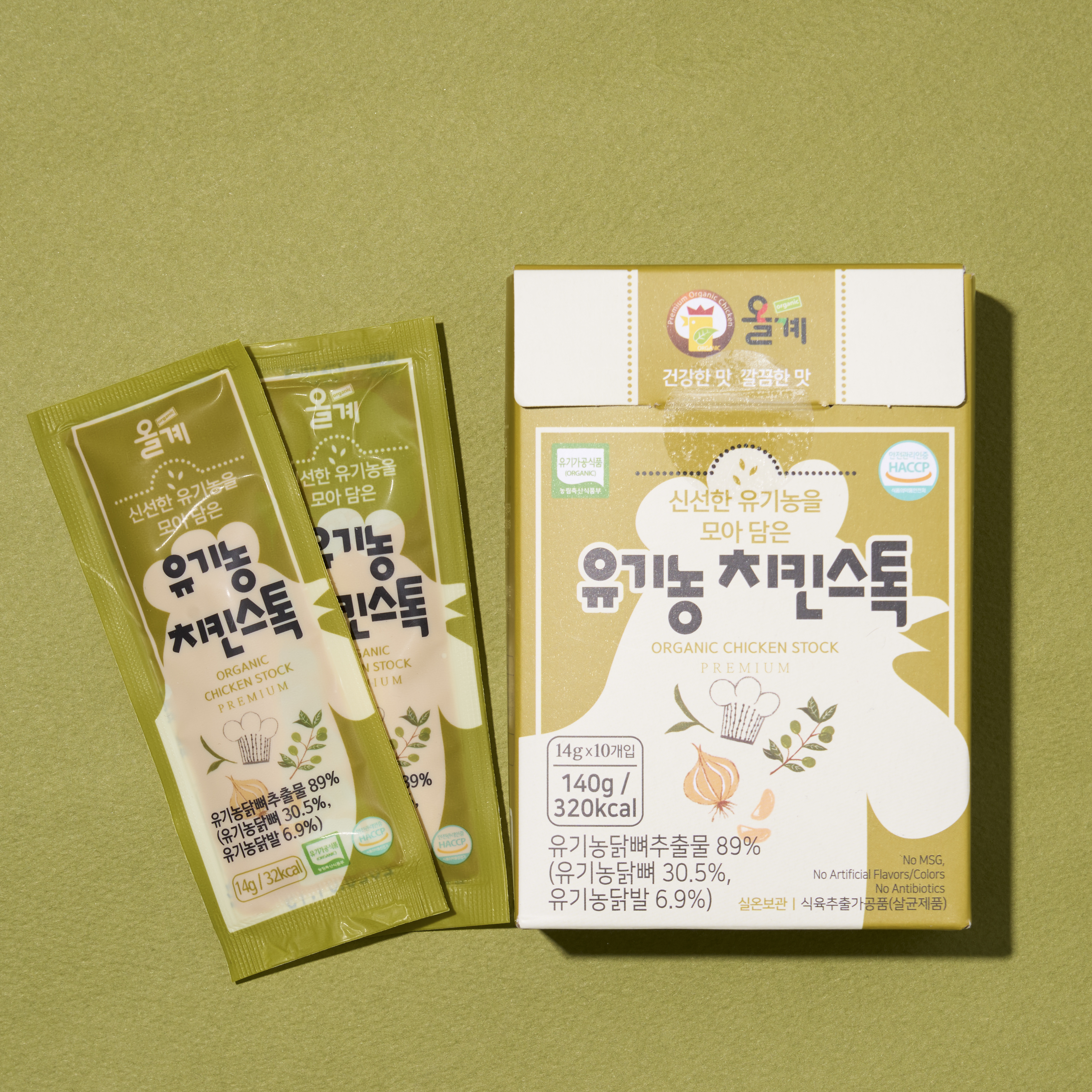 올계 유기농 치킨스톡 140g (14g, 10팩) 간편한 닭육수 농축액, 쉬운 육수내기 - 상세 이미지 3