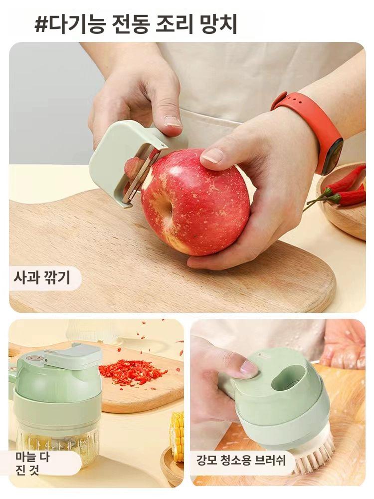 야채자르기 고추 절삭기 자르기 필러 마늘 슬라이서 채칼 일반 모델 전동 채소 절단기 슬라이스 - 상세 이미지 4