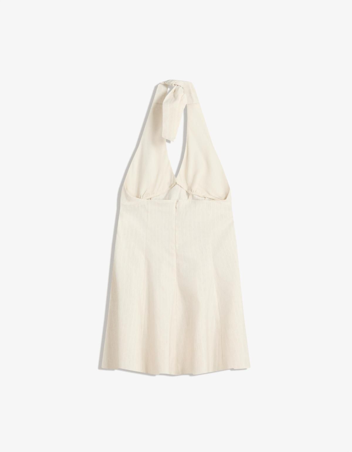 버쉬카 베이직 벵갈린 홀터 미니 원피스 5853/707 BEIGE - 상세 이미지 2