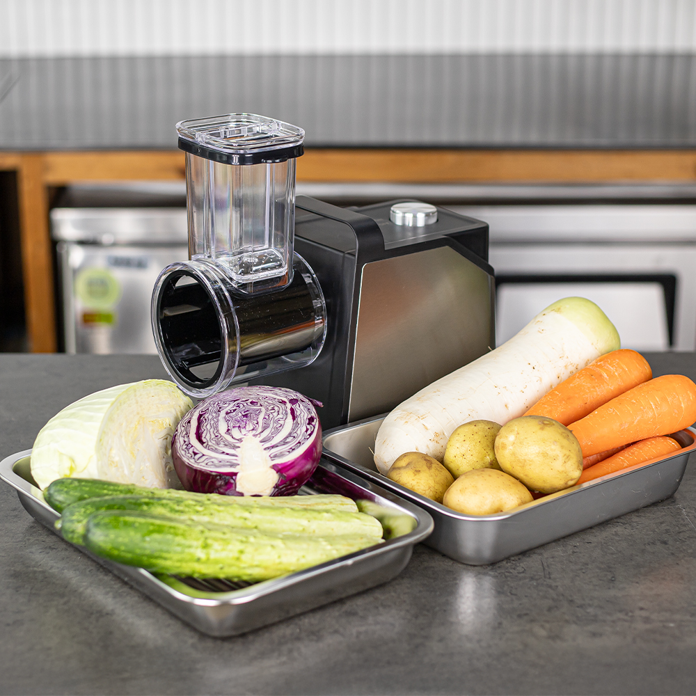 리빙디노 전동채칼 채써는기계 무생채 당근 야채 자동 채칼 오토 슬라이서