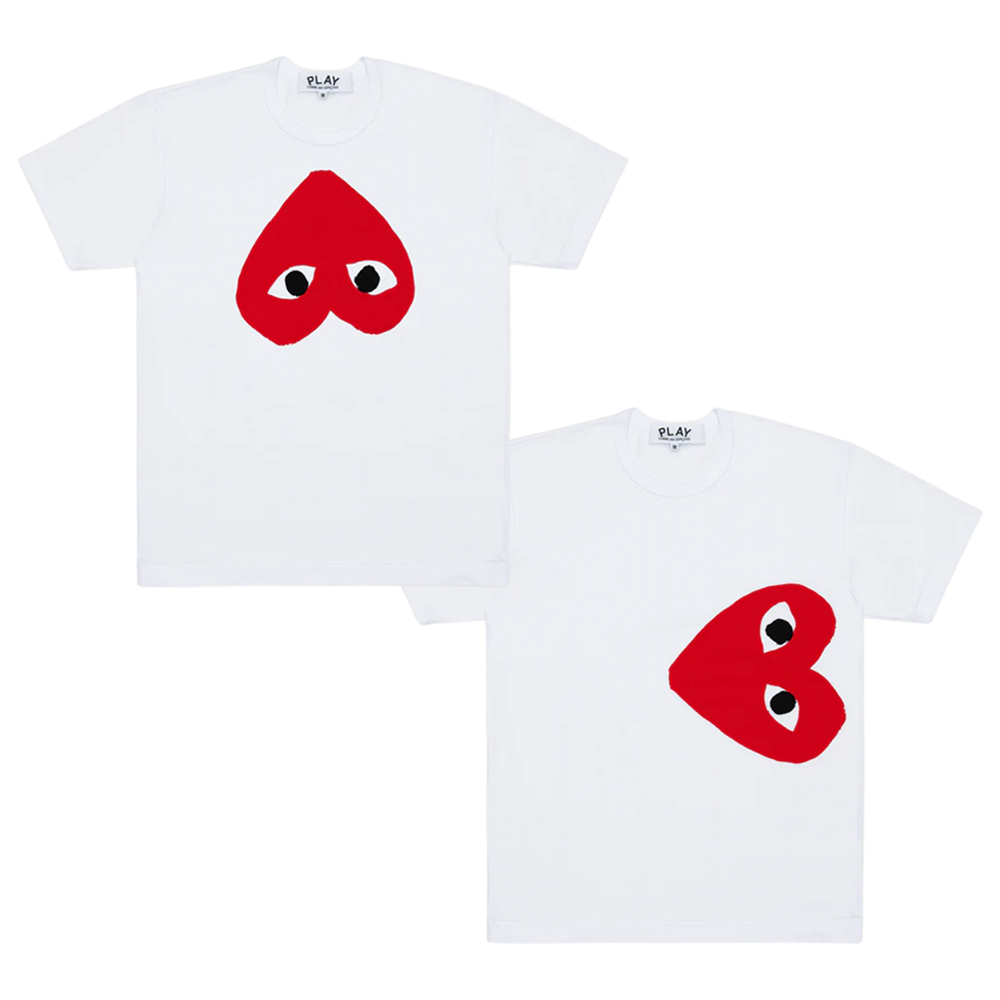 꼼데가르송 반팔티 Cotton Jersey Print/Red X Black Ax-T345-051 - 상품 이미지