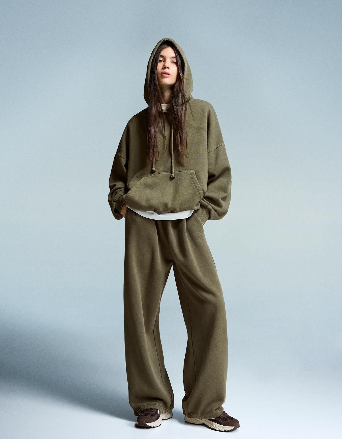 버쉬카 와이드핏 스토퍼 플러시 조거 팬츠 5103/700 KHAKI - 상세 이미지 4