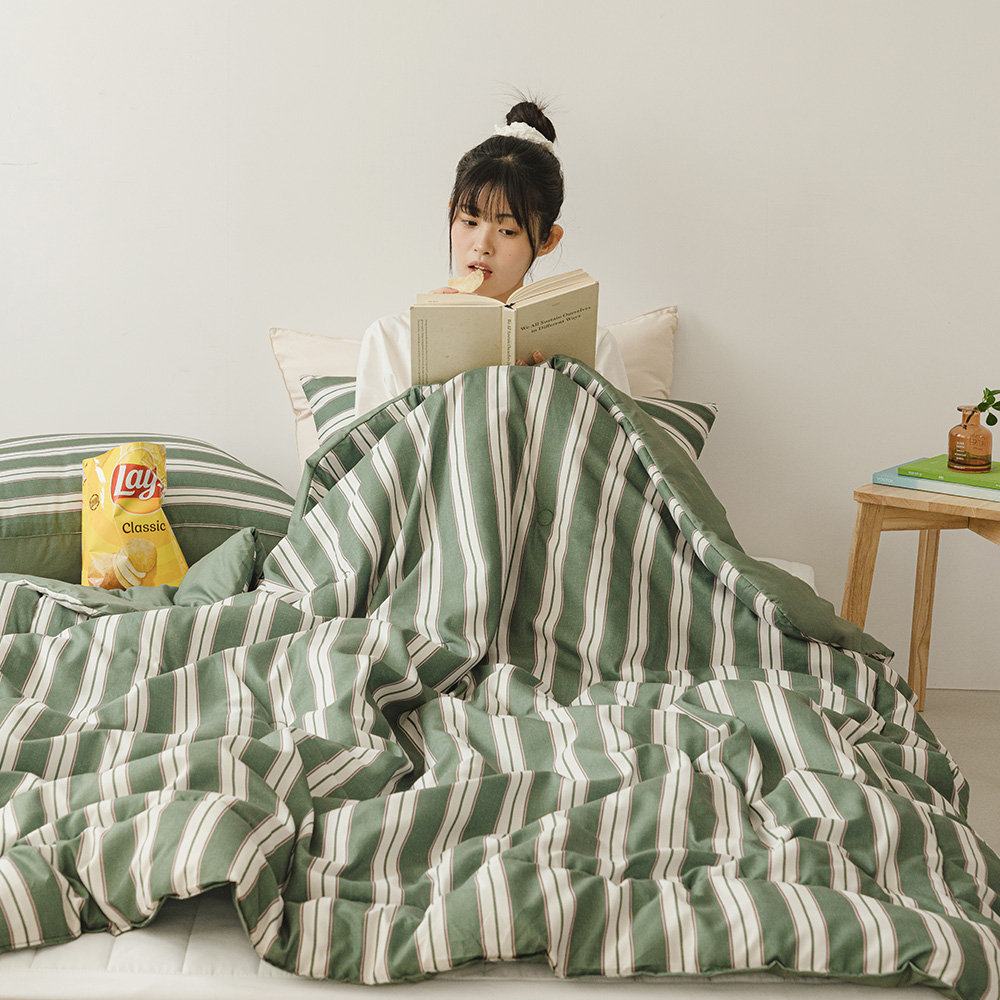 바자르 매거진스트라이프 사계절 차렵이불 패드세트 SS