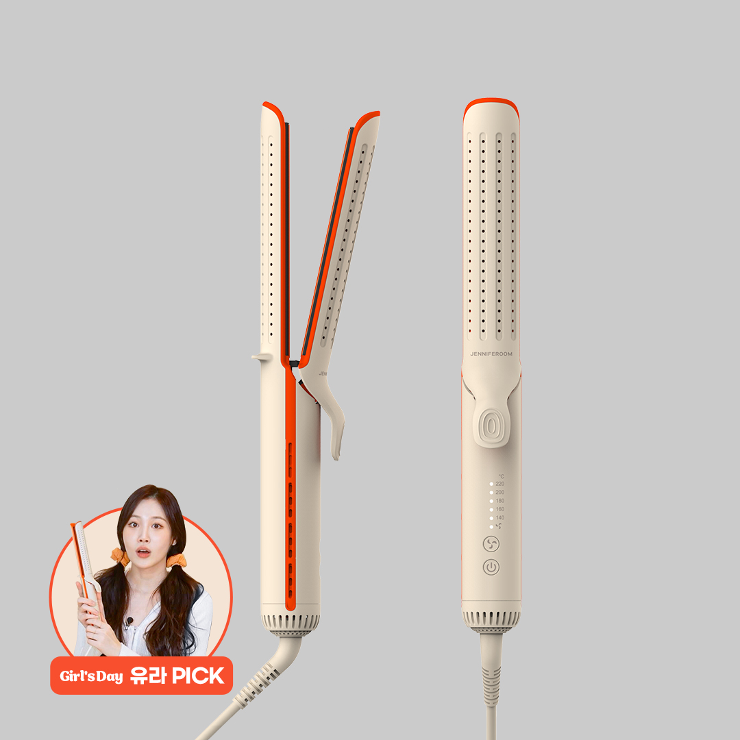 제니퍼룸 에어 쿨링 펌 고데기 봉고데기 판고데기 2in1 매직기 뿌리볼륨 롱 오트밀 JRG-CI5001OMG
