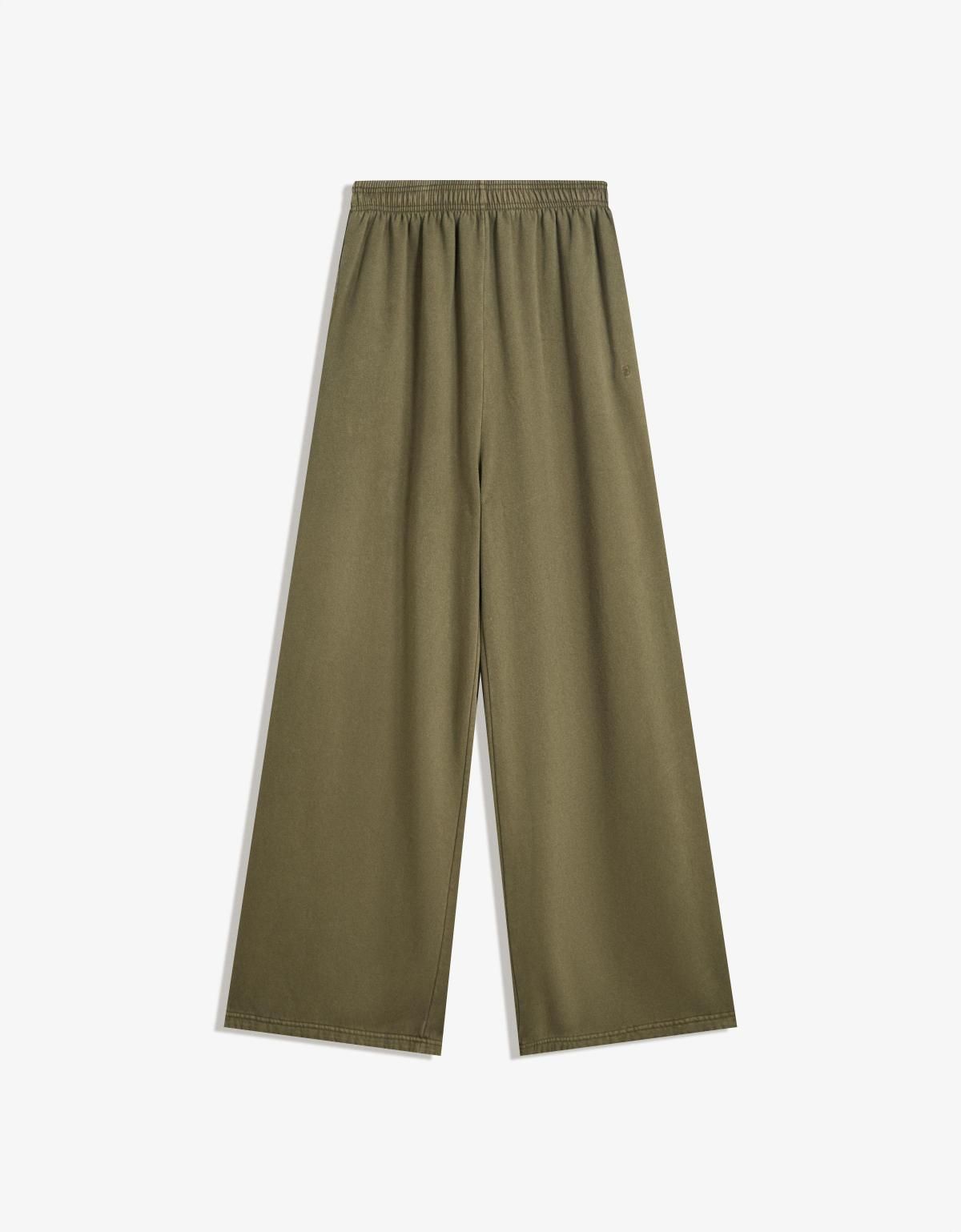 버쉬카 와이드핏 스토퍼 플러시 조거 팬츠 5103/700 KHAKI - 메인 이미지