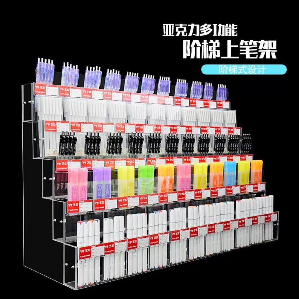 다단 아크릴 펜진열대 투명 진열대 홀더 보관함 마트 5단계 A. 50 층 펜 홀더 4 층 - 상세 이미지 2