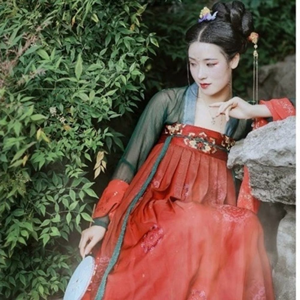 한푸 전통의상 코스프레 검객 민속 A. 상단 주름 스커트 액세서리 전체 세트, A. S - 상세 이미지 3
