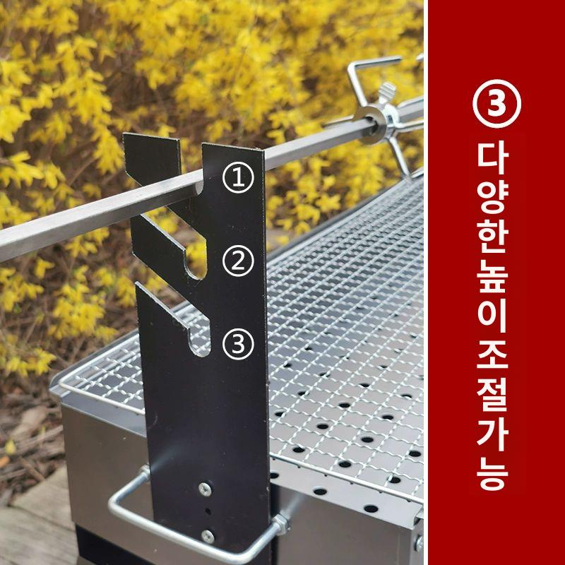 회전그릴 통바베큐 돼지 오븐포함 자동 축제 숯불 50x18cm 양다리 바베큐 그릴 7종 - 상세 이미지 4